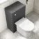 Capri Slate Grey Combination Vanity Basin and Aruba Toilet 1050mm - Chrome Handles