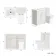 Milos Cotton White Combination Vanity Basin and Houston Toilet 1100mm - Chrome Handles