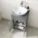 Milos Fog Grey Vanity with Oval Basin 500mm - Brushed Handles