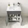 Milos Slate Grey Basin Vanity 600mm - Traditional Handles