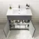 Milos Slate Grey Basin Vanity 800mm - Traditional Handles