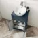 Milos Navy Blue Vanity with Mesa Basin 500mm- Brushed Handles