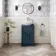 Milos Navy Blue Vanity with Oval Basin 500mm - Chrome Handles