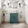 Milos Mystic Green Basin Vanity 600mm - Brushed Handles