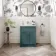 Milos Mystic Green Basin Vanity 600mm - Chrome Handles