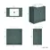 Milos Mystic Green Vanity with Troy Basin 800mm - Traditional Handles
