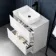 Corsica Gloss White Vanity Drawer with Marble Top & Marin Basin 800mm