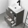 Corsica Tungsten Grey Vanity Drawer with Marble Top & Marin Basin 600mm