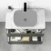 Corsica Tungsten Grey Wall Hung Drawer Vanity with Marble Top 800mm - Excludes Counter Top Basin