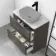 Corsica Tungsten Grey Drawer Vanity with Marble Top 800mm - Excludes Counter Top Basin