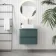 Corsica Midnight Green Wall Hung Drawer Vanity with Marble Top & Marin Basin 600mm
