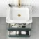 Corsica Midnight Green Wall Hung Drawer Vanity with Marble Top & Marin Basin 600mm