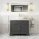 Lucia Graphite Grey Vanity with Marble Top & Oval Counter Top Basin 1030mm - Brushed Brass Accents
