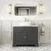 Lucia Graphite Grey Vanity with Marble Top & Curved Counter Top Basin 1030mm - Brushed Brass Accents