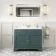 Lucia Midnight Green Basin Vanity 1030mm - Brushed Brass Accents