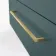 Elba Midnight Green Wall Hung Drawer Vanity with Marble Top & Cody Basin 1000mm - Brushed Brass Accents