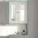Chalk White Wall Hung Mirror Cabinet 700x600mm