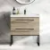 Elba Dawn Oak Wall Hung Basin Drawer Vanity 800mm with Matt Black Stand