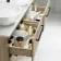 Elba Dawn Oak Double Wall Hung Drawer Vanity with Marble Top & Oval Basin 1200mm - Black Accents