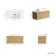 Malta Fluted Country Oak Wall Hung Drawer Vanity with Marble Top & Marin Basin 800mm