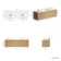 Malta Fluted Country Oak Double Wall Hung Drawer Vanity with Marble Top & Nevis Basin 1200mm