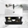 Malta Fluted Matt Black Wall Hung Basin Drawer Vanity 600mm