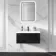Malta Fluted Matt Black Wall Hung Basin Drawer Vanity 800mm