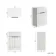 Havana Fluted Coastal White Cabinet with Marble Top 600mm (Excludes Counter Top Basin) - Black Accents