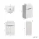 Havana Fluted Coastal White Cabinet with Marble Top & Reno Basin 600mm - Black Accents