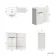 Havana Fluted Coastal White Basin Vanity and Back To Wall Toilet Unit 1000mm (Excludes Toilet) - Black Accents