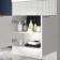 Havana Fluted Coastal White Basin Vanity 800mm - Brushed Brass Accents