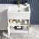 Havana Fluted Coastal White Basin Vanity and Back To Wall Toilet Unit 1100mm (Excludes Toilet) - Brushed Brass Accents - Right Handed