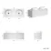 Sorrento Fluted Coastal White Double Wall Hung Drawer Vanity with Marble Top & Nevis Basin 1200mm