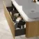 Sorrento Fluted Country Oak Double Wall Hung Drawer Vanity with Marble Top 1200mm - Excludes Counter Top Basin