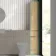 Sicily Fluted Country Oak Floor Standing Tall Cabinet Unit 1900x300mm - Brushed Brass Accents