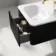 Sorrento Fluted Matt Black Wall Hung Drawer Vanity with Matt White Basin 600mm