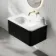 Sorrento Fluted Matt Black Wall Hung Drawer Vanity with Matt White Basin 800mm