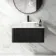 Sorrento Fluted Matt Black Wall Hung Drawer Vanity with Marble Top & Reno Basin 800mm