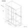 London Matt Black Grid 6mm Sliding Shower Enclosure 1200x800mm