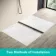 Tokyo Square Matt White Slate Texture Stone Shower Tray 800x800mm