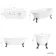 Grosvenor 1800mm Roll Top Bath - Black Claw Feet