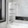 Dover 1600x750 Keyhole Shower Bath & 6mm Easy Clean Screen with Rail