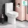 Denver Short Projection Rimless Close Coupled Toilet With Soft Close Seat