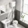 Hudson Traditional High-Level Toilet With Chalk White Seat & Pedestal Basin - Single Tap Hole