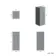 Monaco Dove Grey Side Cabinet Unit 300mm - Brushed Brass Accents