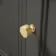 Monaco Graphite Grey Side Cabinet Unit 300mm - Brushed Brass Accents