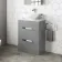 Avon Stone Grey Vanity Drawer with Marble Top & Oval Counter Top Basin 600mm