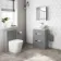 Avon Stone Grey Vanity Drawer with Marble Top & Oval Counter Top Basin 600mm