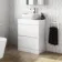 Trent Gloss White Vanity Drawer with Curved Counter Top Basin 600mm