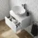 Trent Gloss White Wall Hung Drawer Vanity with Oval Counter Top Basin 600mm